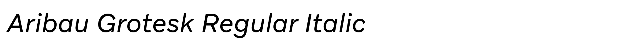 Aribau Grotesk Regular Italic image
